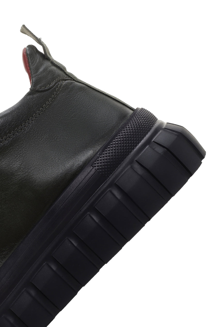 Men's Khaki Thick Sole Leather Cleat Sneaker Boots