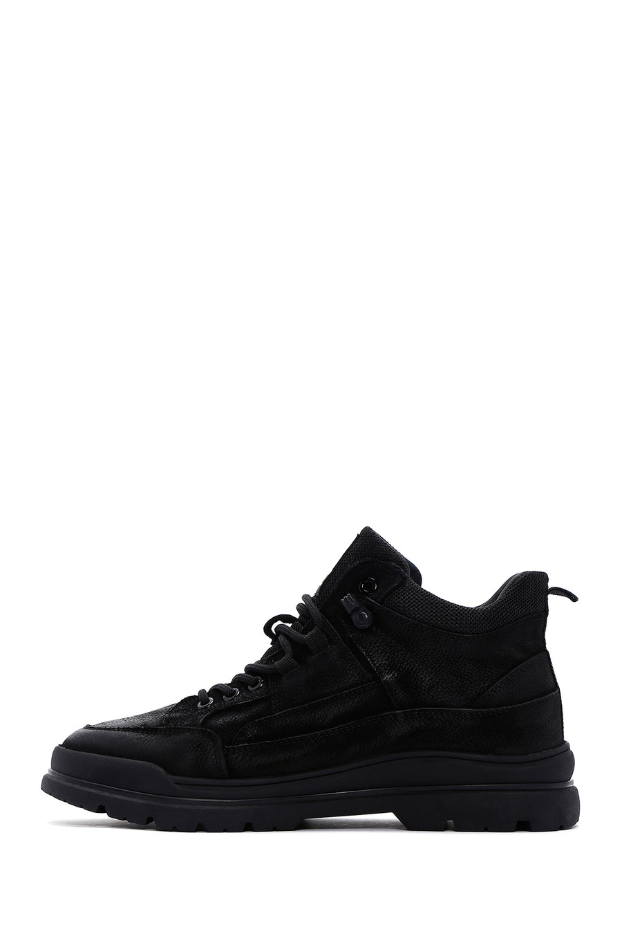 Men's Black Nubuck Leather Casual Boots