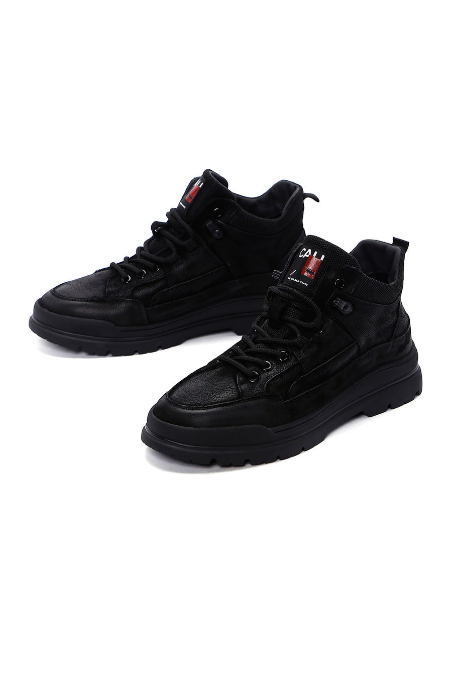 Men's Black Nubuck Leather Casual Boots