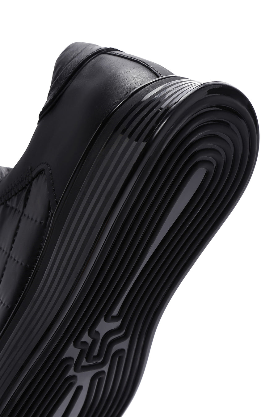 Erkek Siyah Deri Detaylı Sneaker