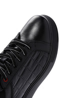 Men's Black Leather Detailed Sneaker | Derimod