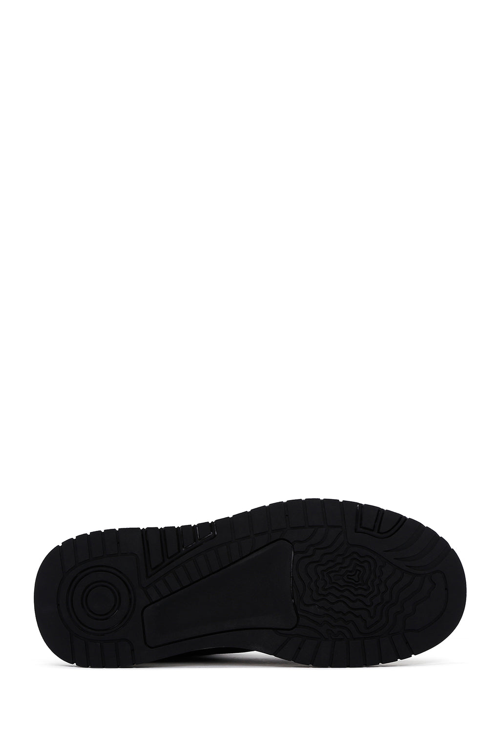 Erkek Beyaz Deri Kalın Tabanlı Sneaker
