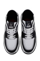 Men's White Leather Thick Soled Sneaker | Derimod