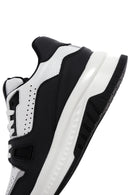 Men's White Leather Thick Soled Sneaker | Derimod
