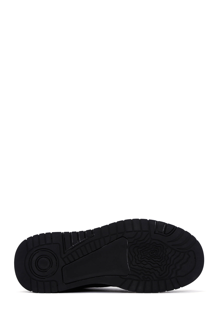 Men's Black Leather Thick Soled Sneaker