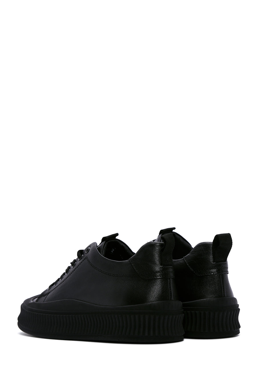 Men's Black Leather Sneaker