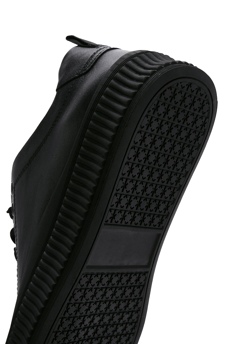 Men's Black Leather Sneaker