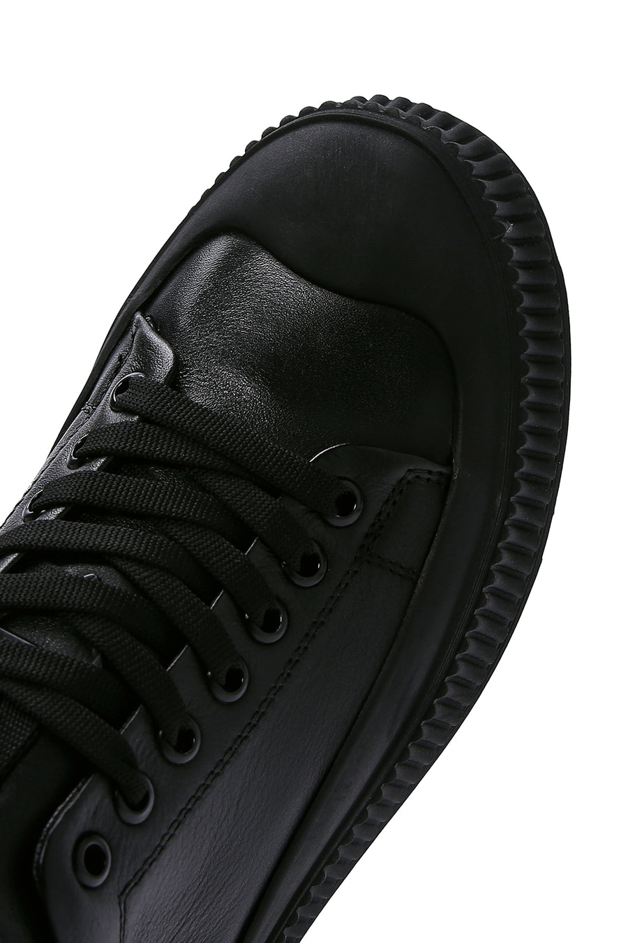 Men's Black Leather Sneaker
