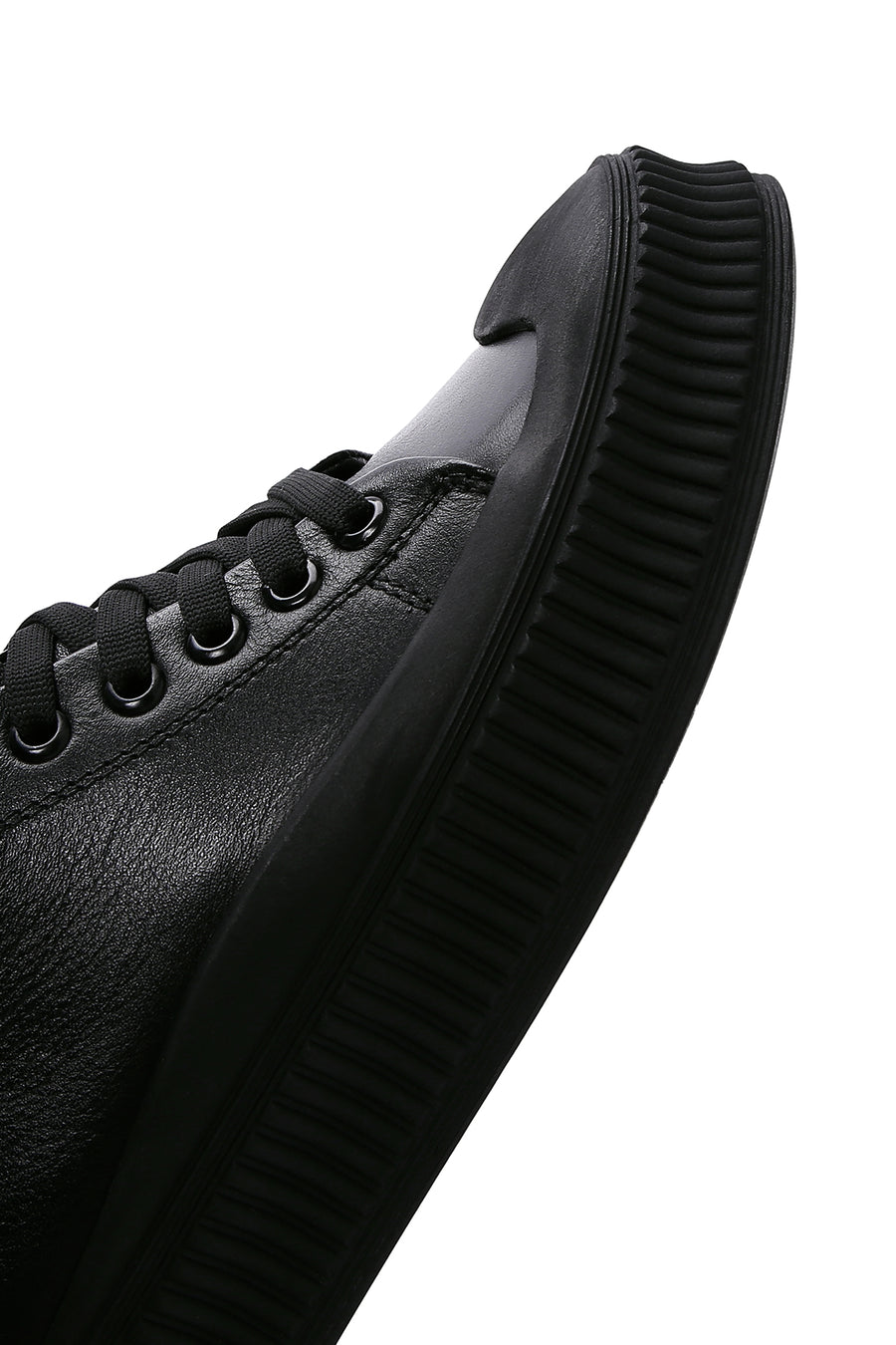 Men's Black Leather Sneaker