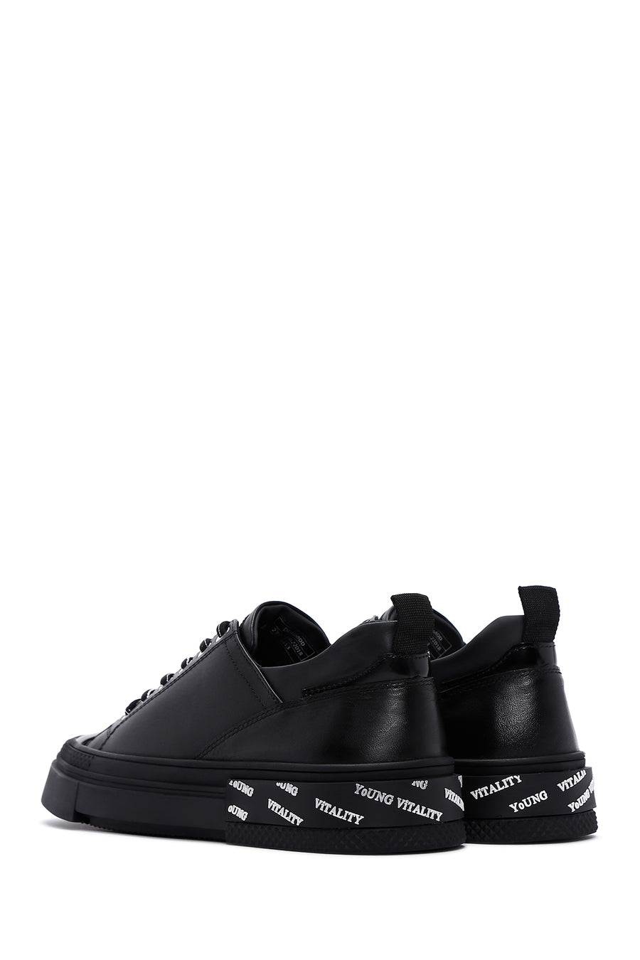 Erkek Siyah Deri Sneaker