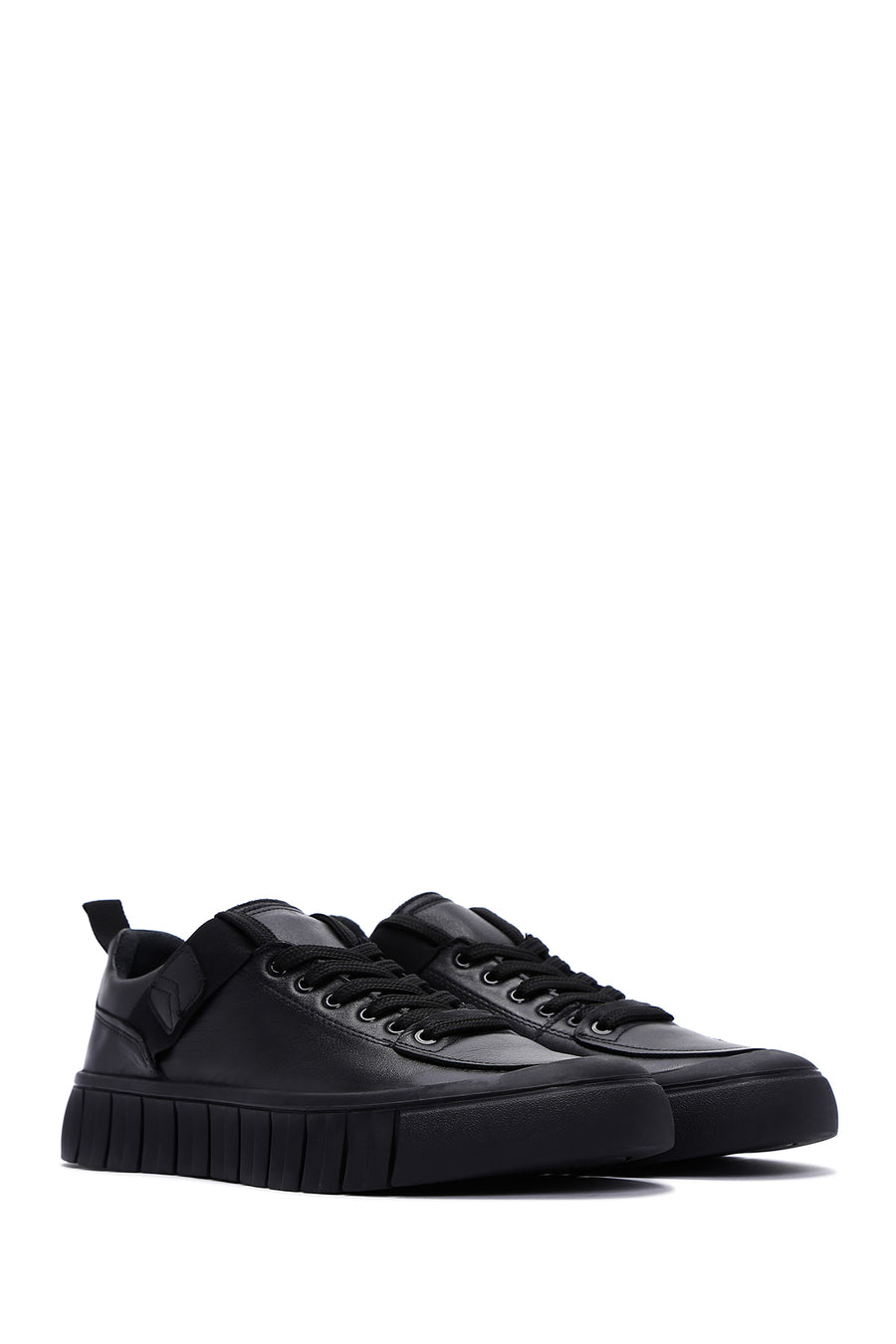 Men's Black Leather Sneaker