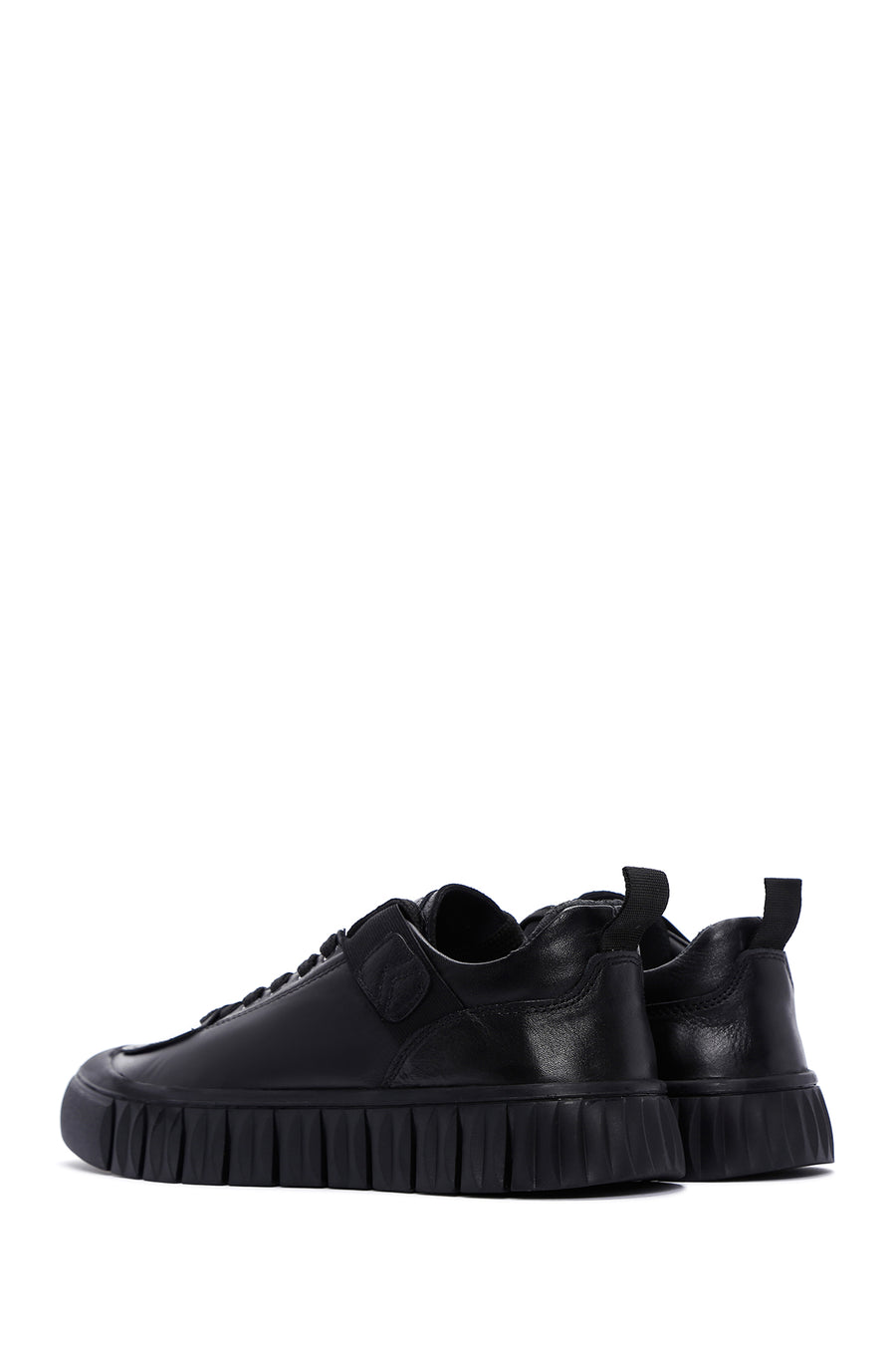 Men's Black Leather Sneaker