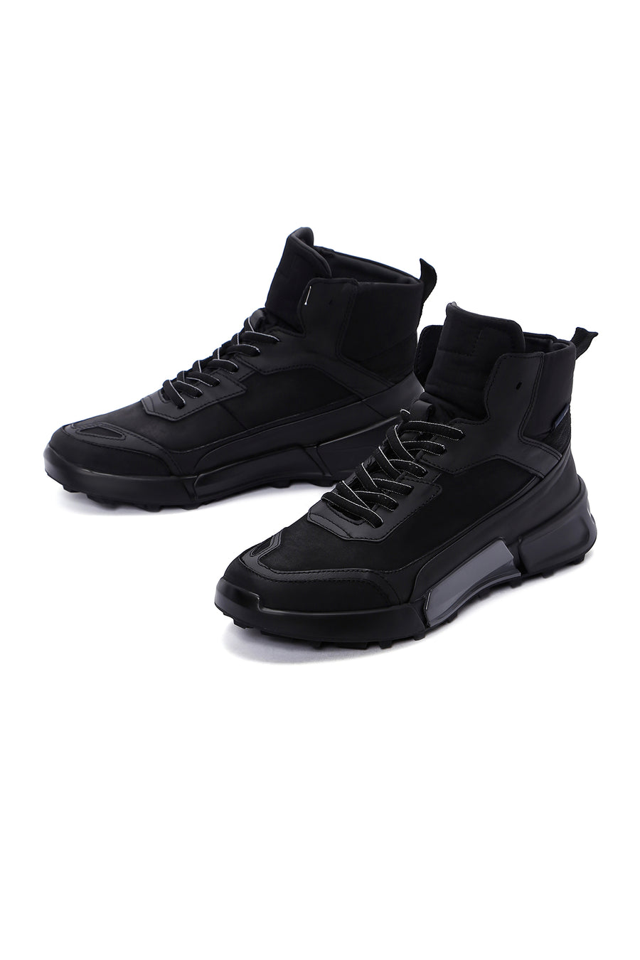 Men's Black Nubuck Leather Boots