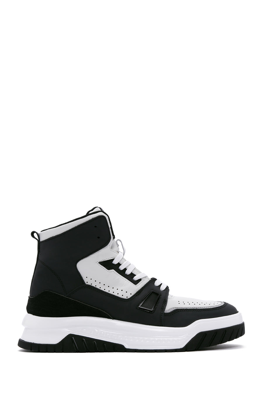 Men's Black Leather High Top Sneaker 23WFD622518 | Derimod