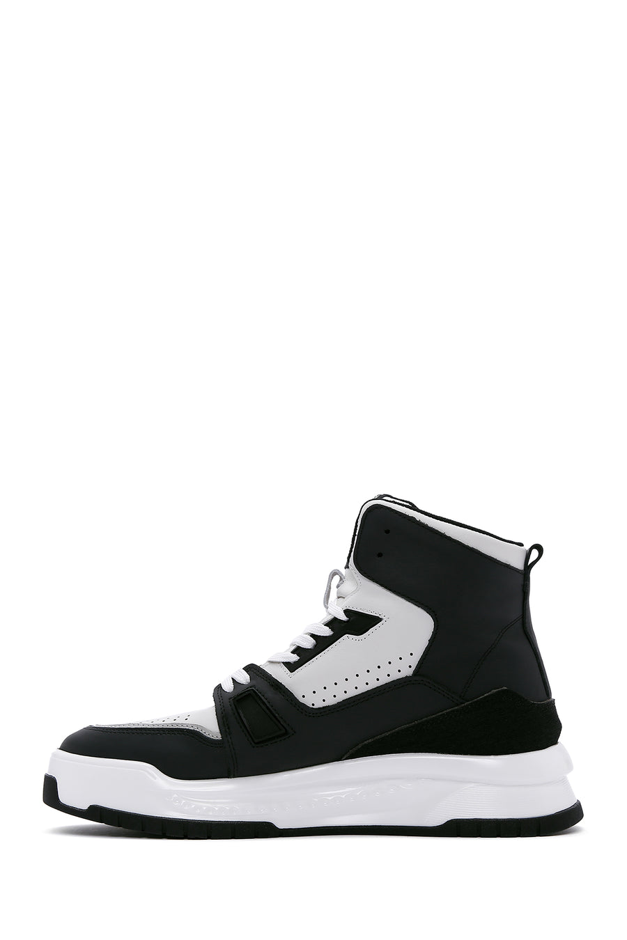 Men's Black Leather High Top Sneaker