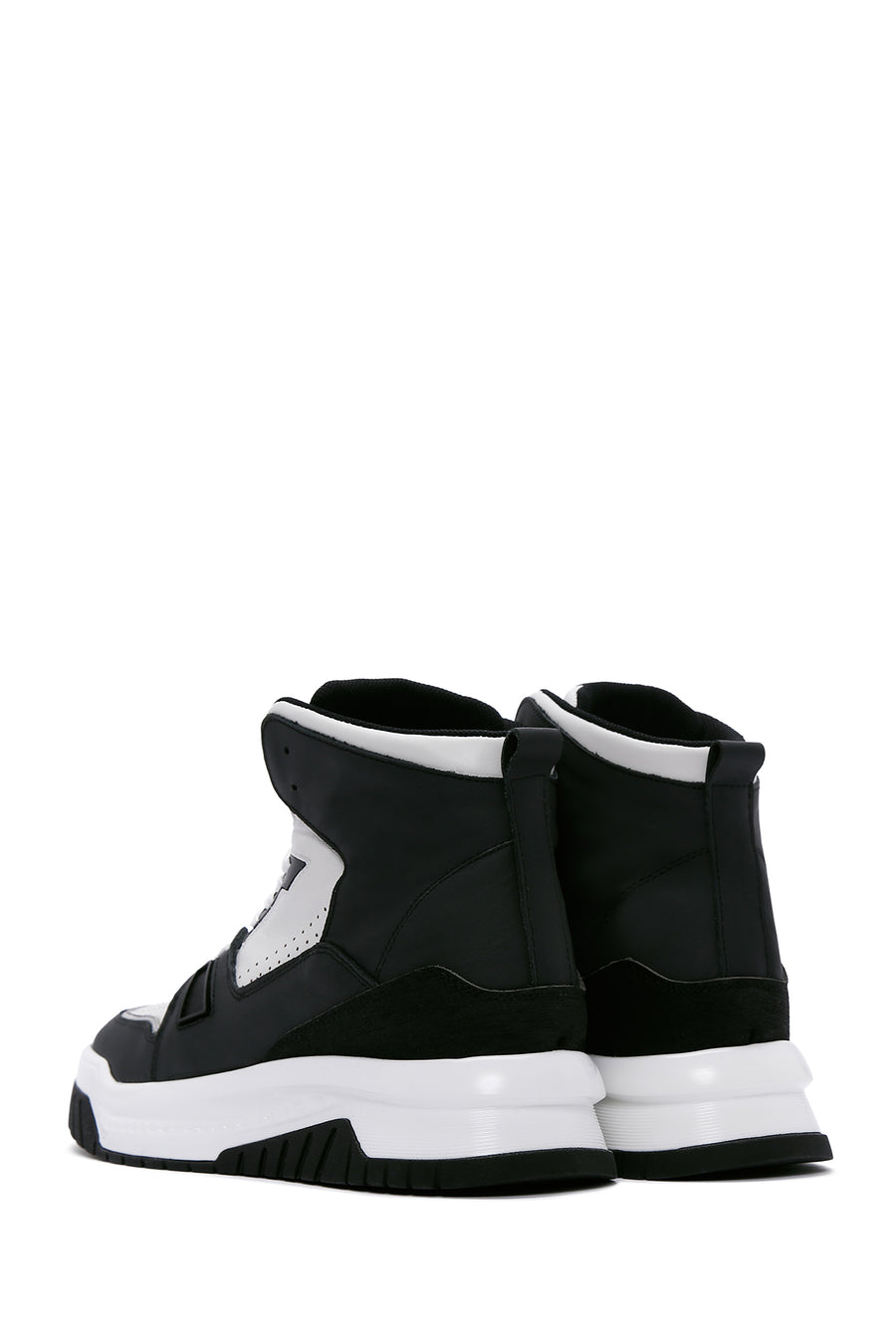 Men's Black Leather High Top Sneaker