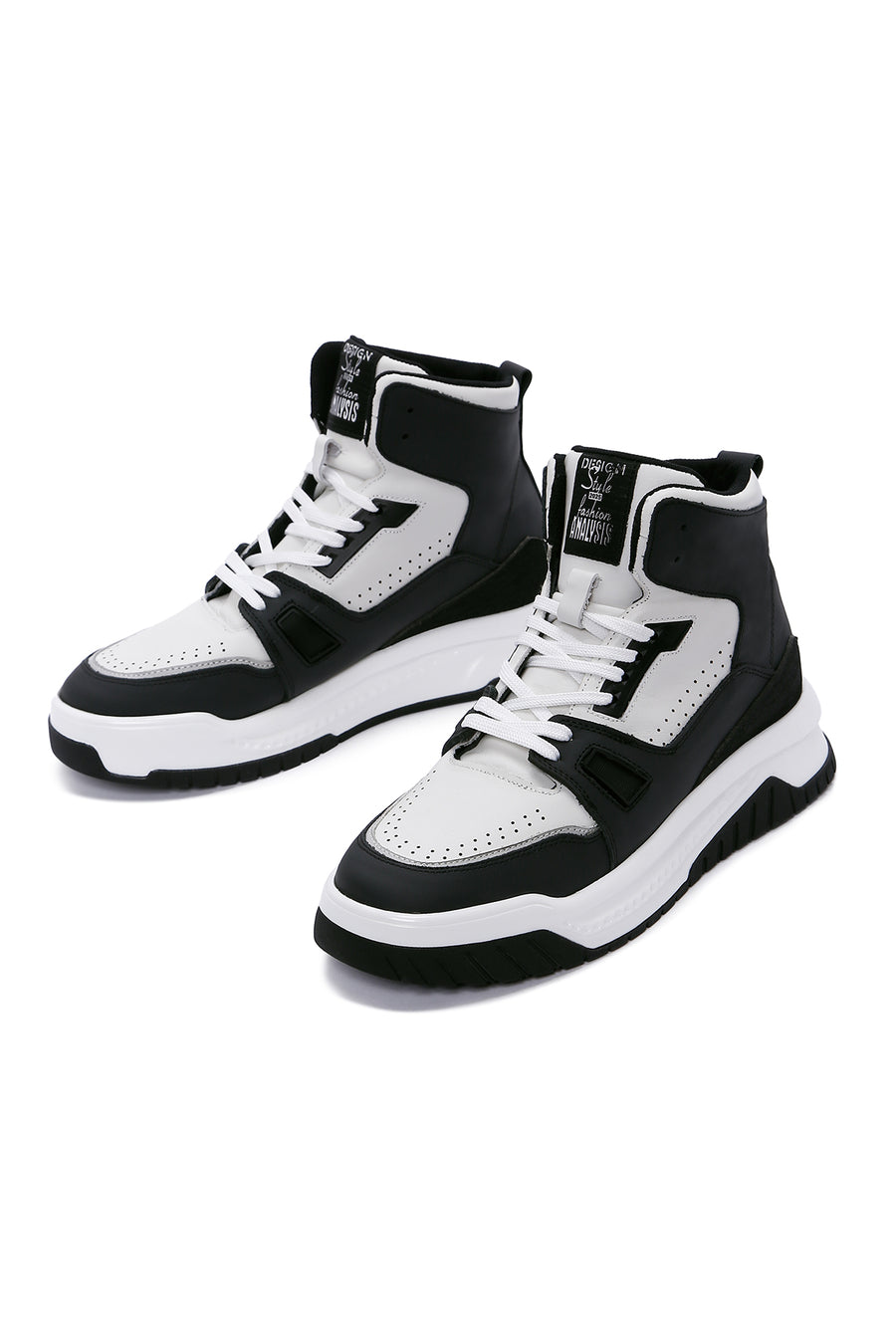 Men's Black Leather High Top Sneaker