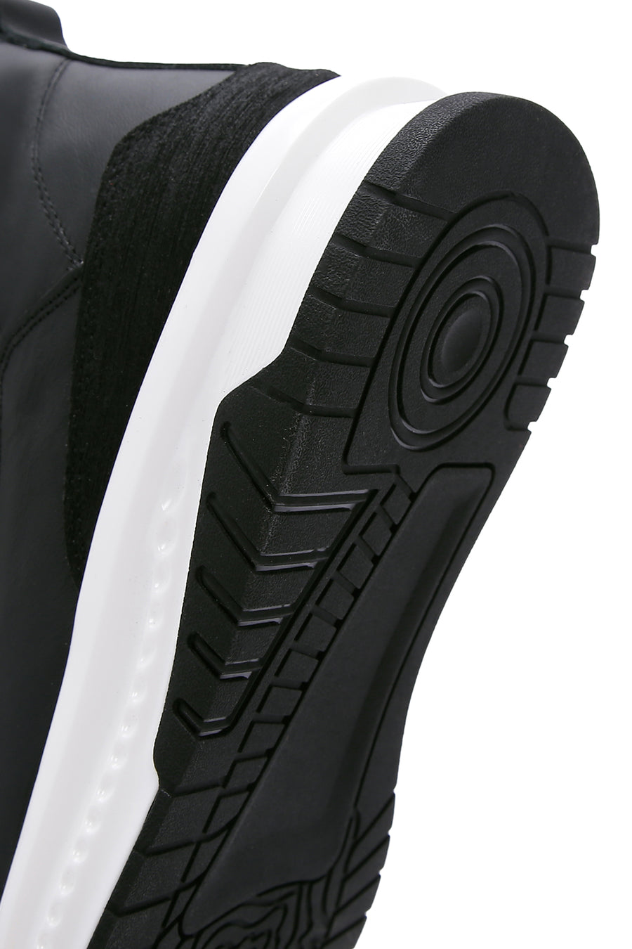Men's Black Leather High Top Sneaker
