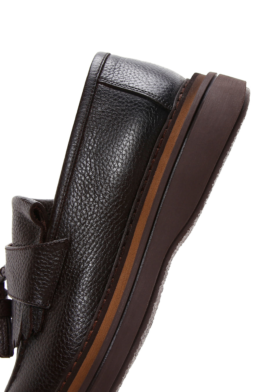 Men's Brown Leather Tasseled Loafer