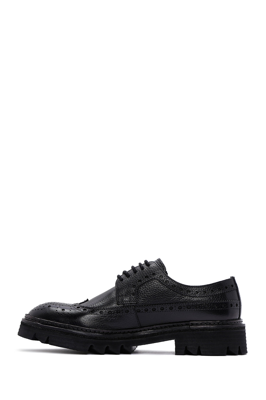 Men's Black Leather Casual Shoes