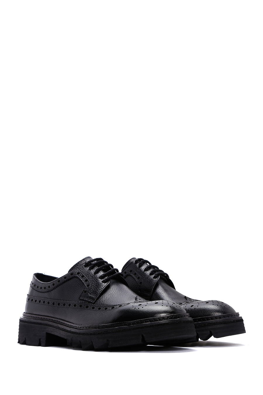 Men's Black Leather Casual Shoes