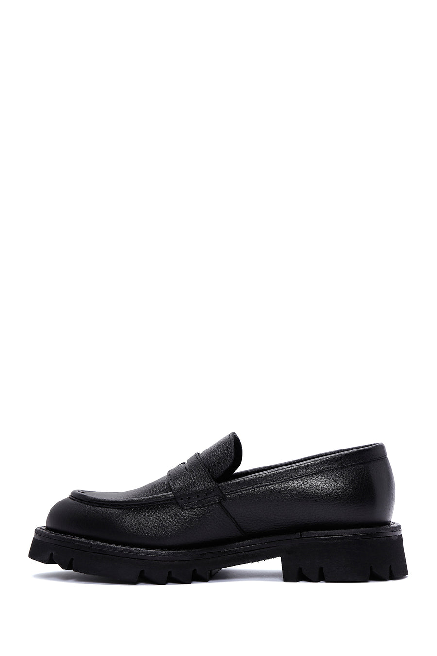 Men's Black Leather Casual Loafer