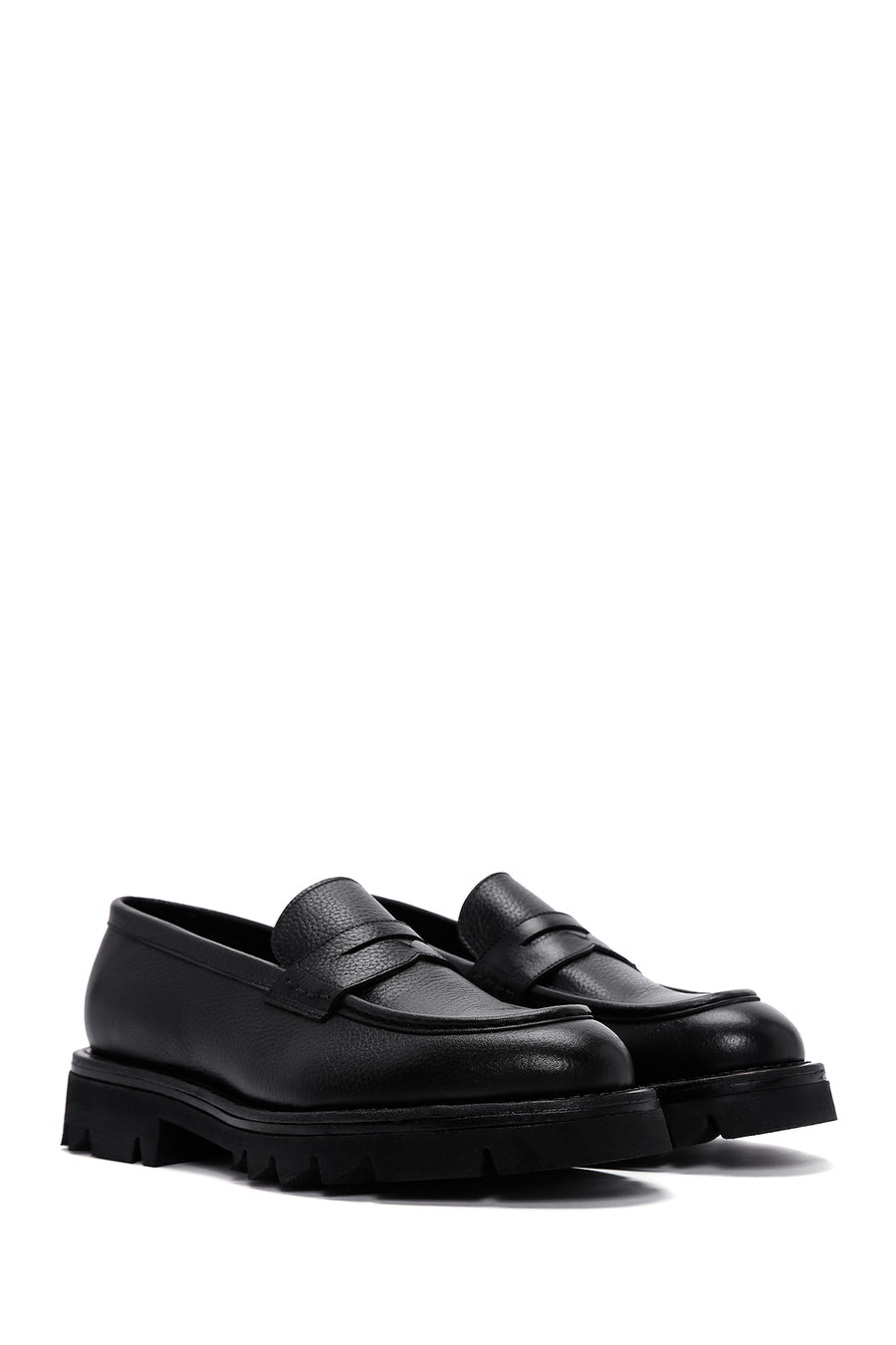 Men's Black Leather Casual Loafer