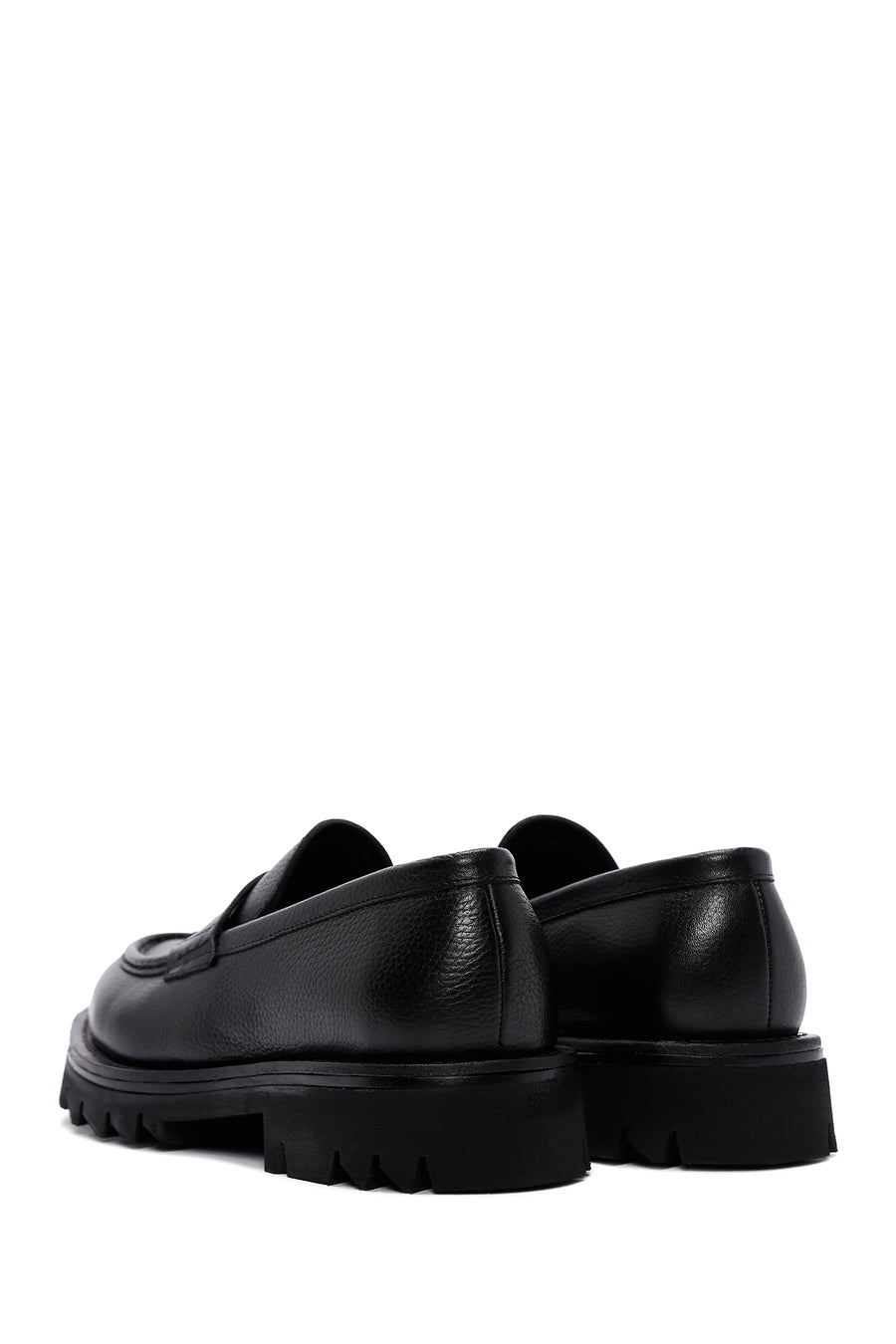 Men's Black Leather Casual Loafer
