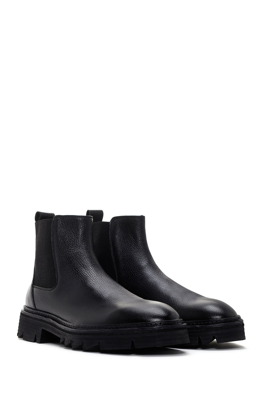 Men's Black Leather Chelsea Boots