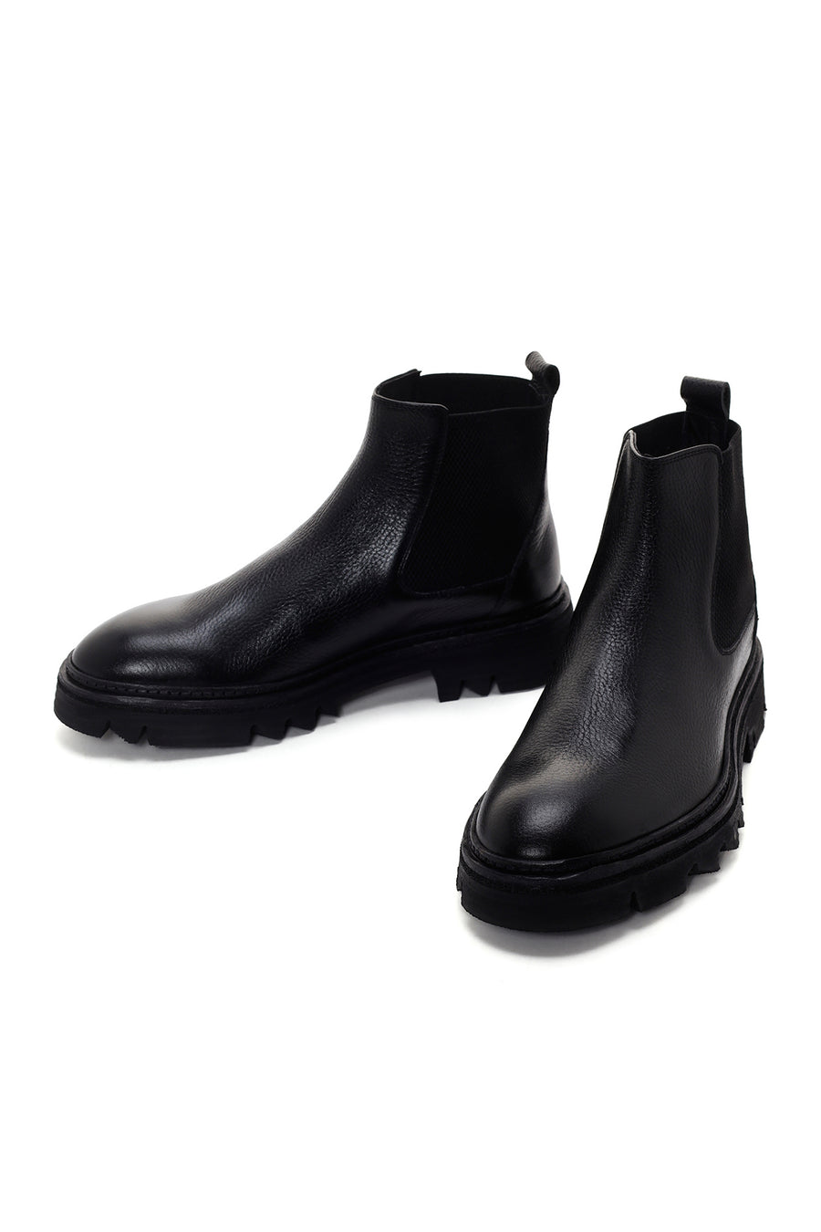 Men's Black Leather Chelsea Boots