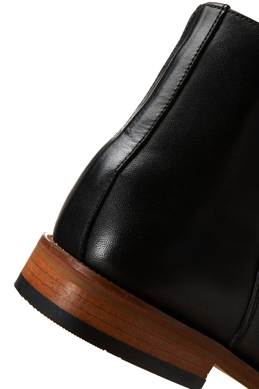 Men's Black Leather Zippered Classic Boots