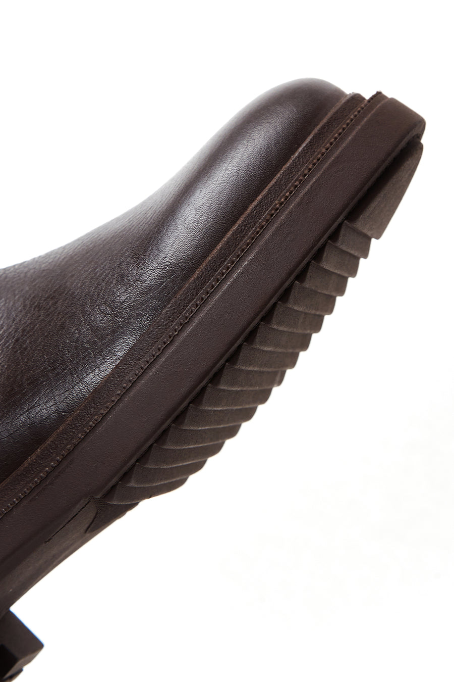 Men's Brown Zippered Leather Casual Boots