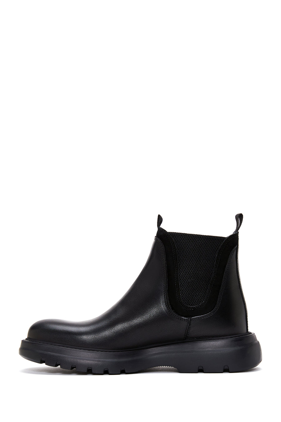 Men's Black Leather Casual Boots