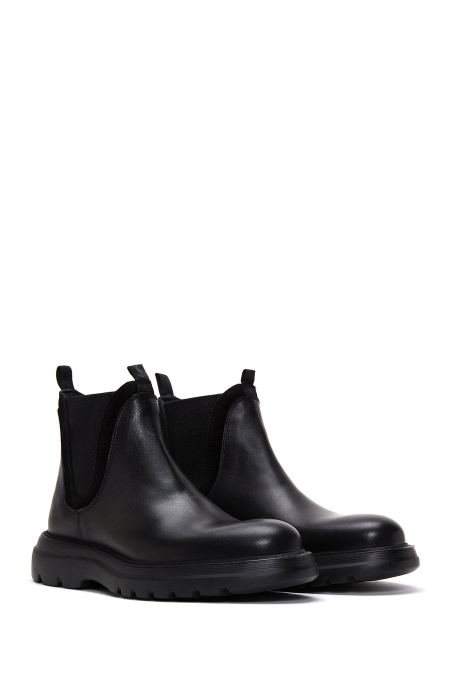 Men's Black Leather Casual Boots