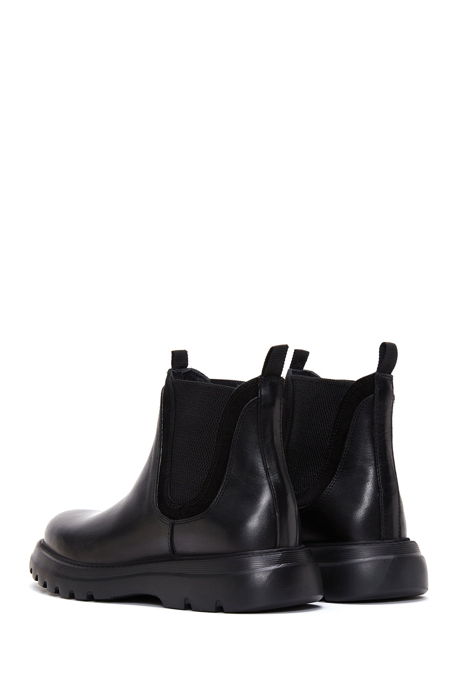 Men's Black Leather Casual Boots