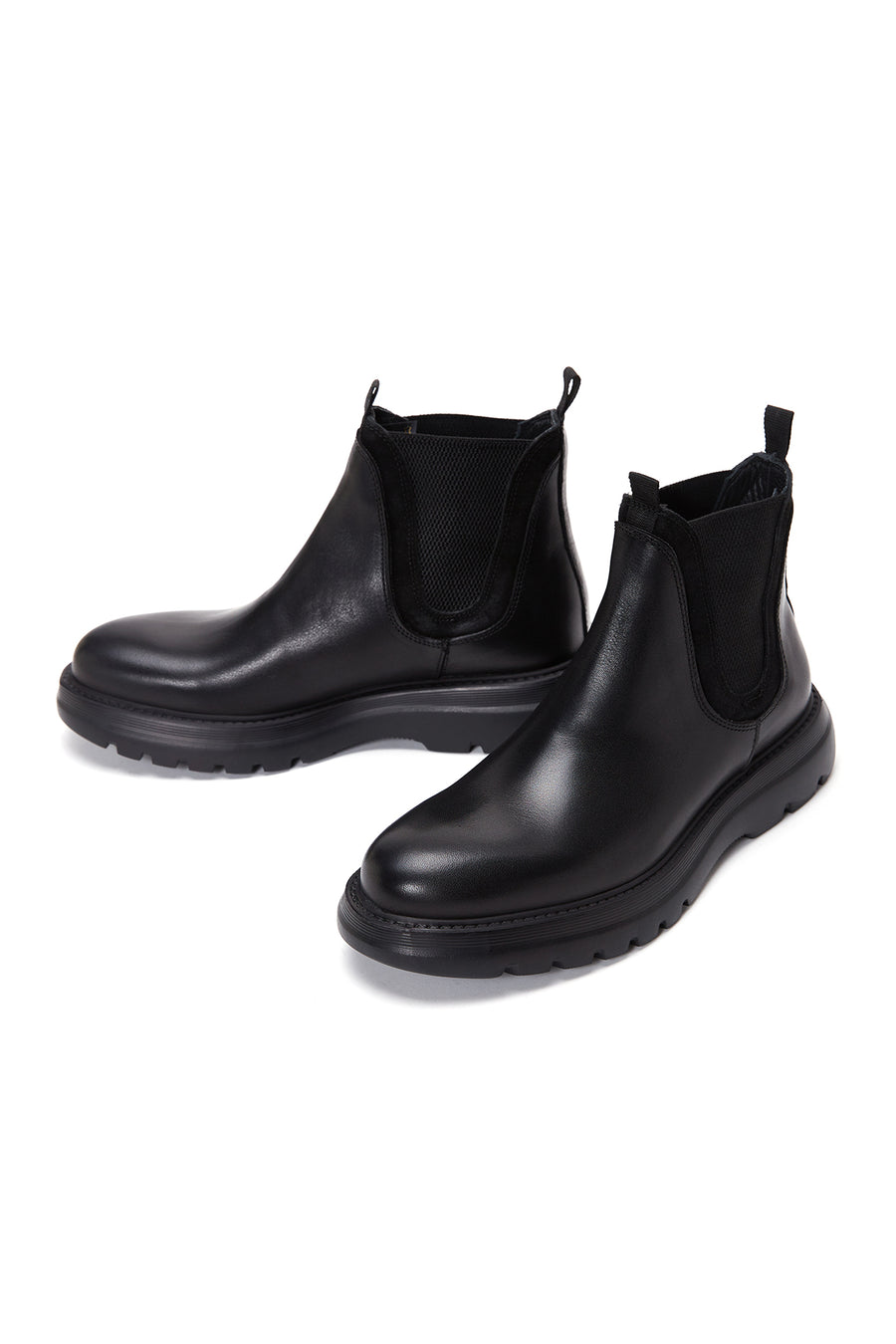 Men's Black Leather Casual Boots