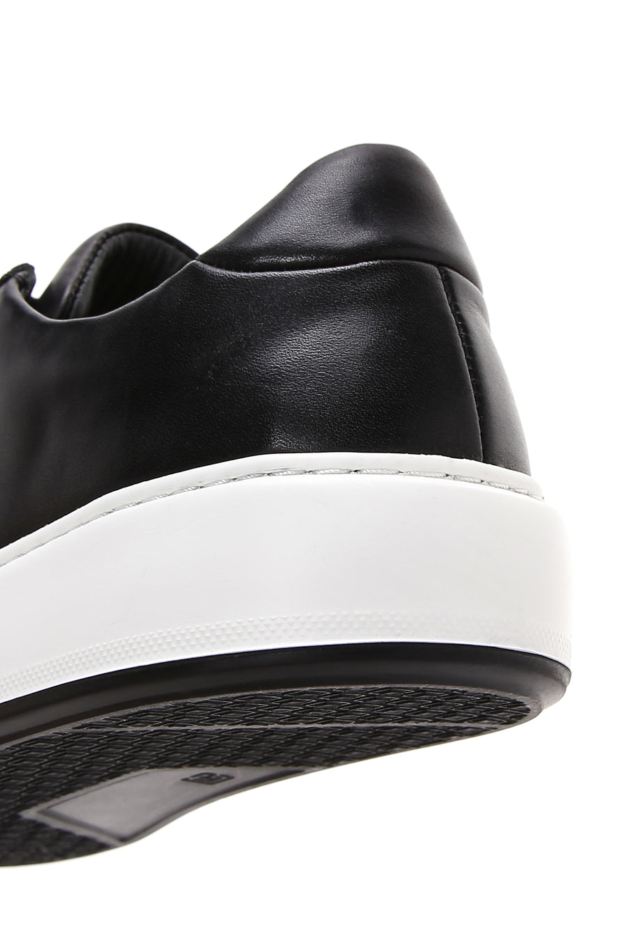 Erkek Siyah Deri Kalın Tabanlı Sneaker