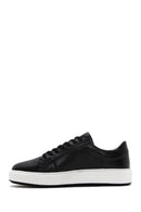 Men's Black Leather Thick Soled Sneaker | Derimod