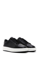 Men's Black Leather Thick Soled Sneaker | Derimod