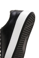 Men's Black Leather Thick Soled Sneaker | Derimod