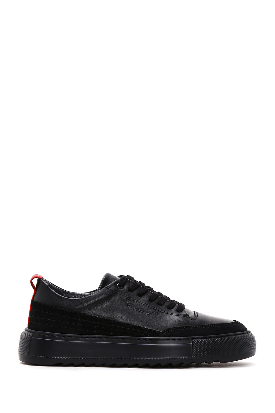 Men's Black Leather Sneaker 23WFD631418 | Derimod