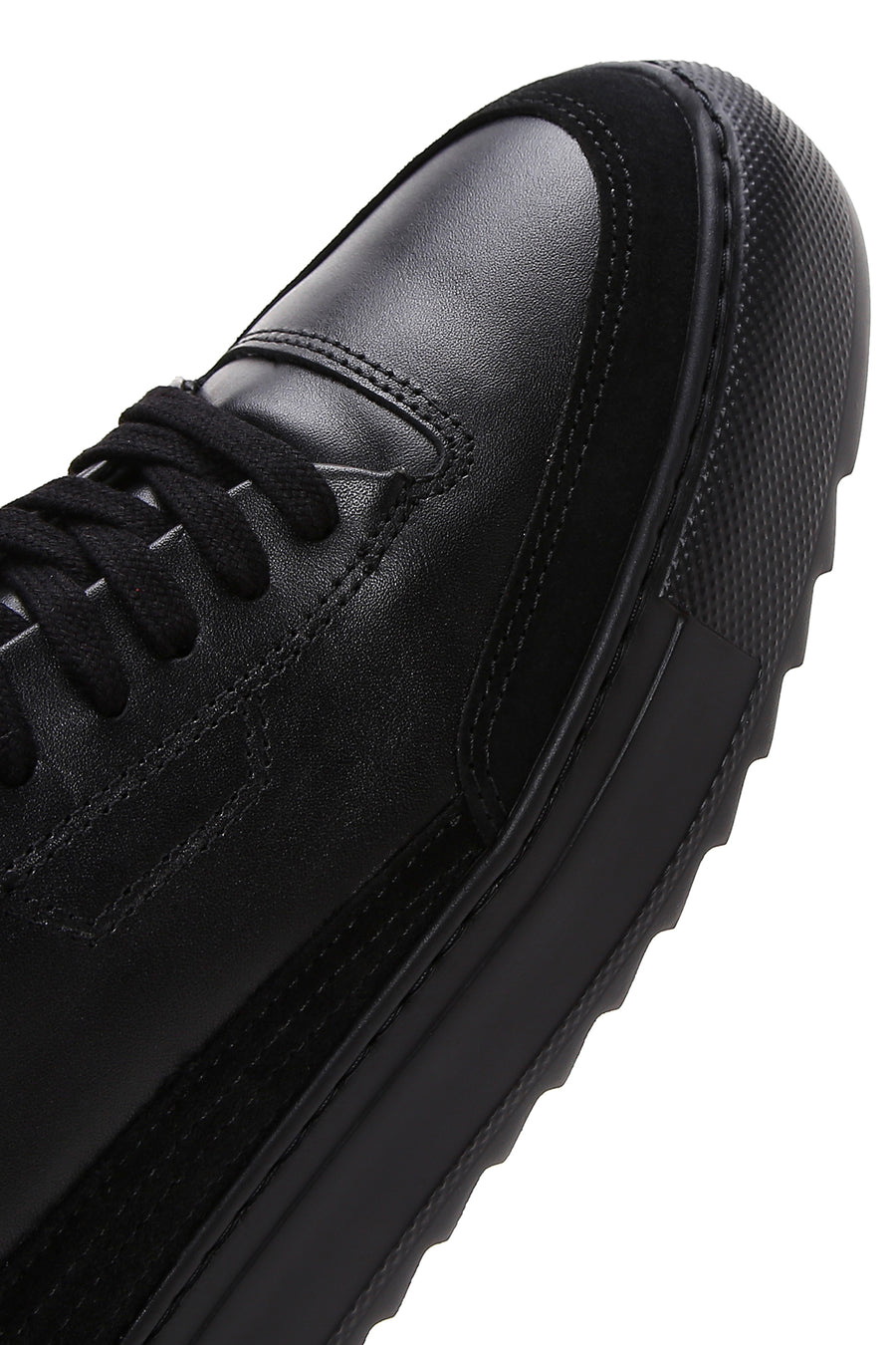 Men's Black Leather Sneaker