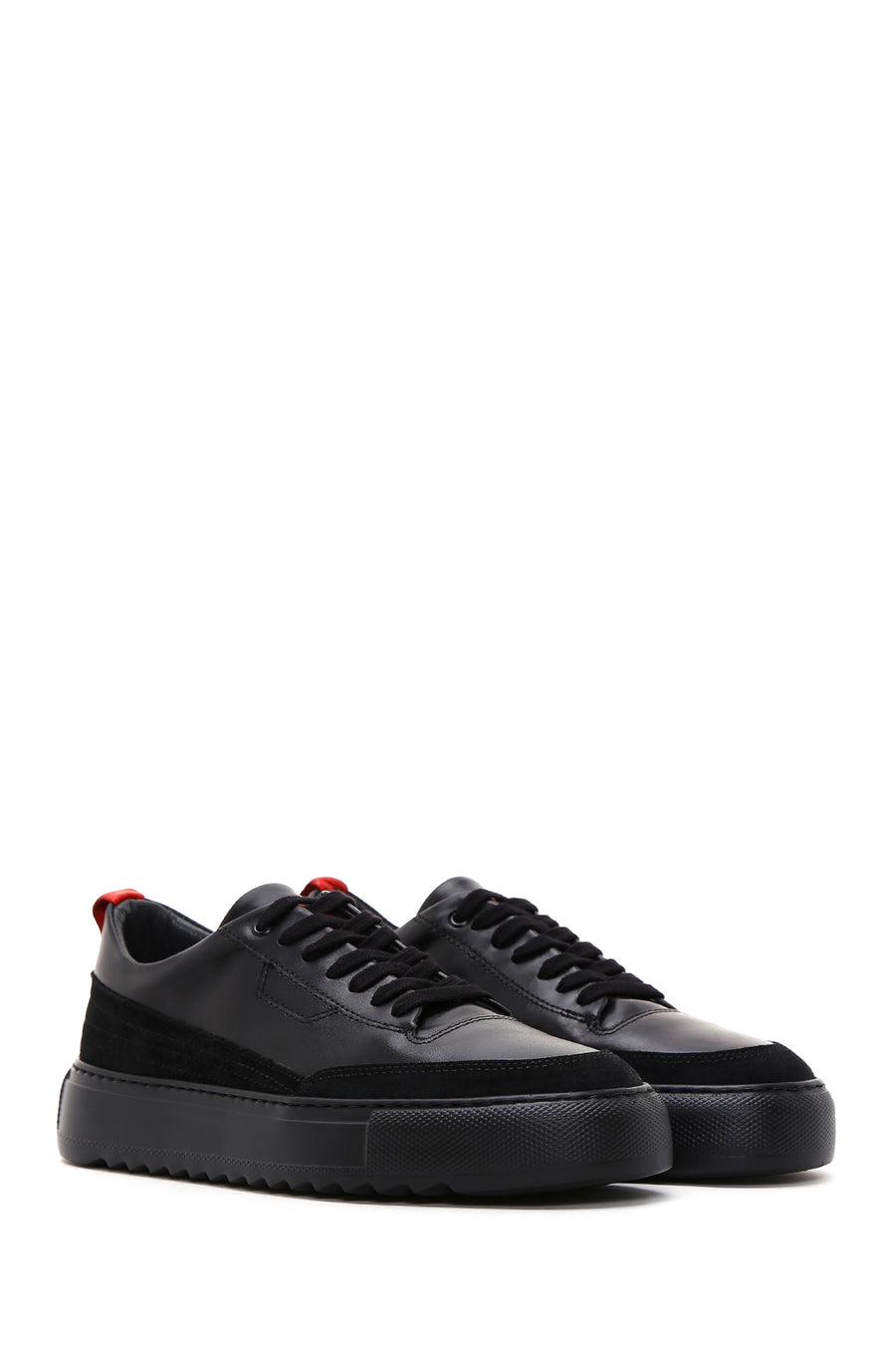 Men's Black Leather Sneaker
