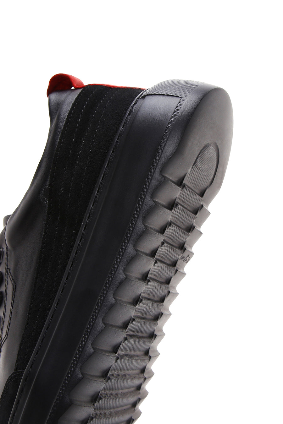 Men's Black Leather Sneaker