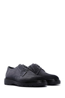 Men's Gray Suede Leather Casual Shoes | Derimod