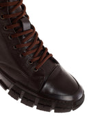 Men's Brown Leather High Top Sneaker | Derimod