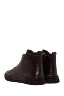 Men's Brown Leather High Top Sneaker | Derimod