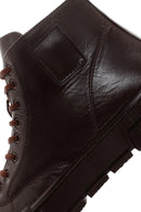Men's Brown Leather High Top Sneaker | Derimod