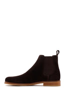 Men's Brown Suede Leather Chelsea Boots | Derimod