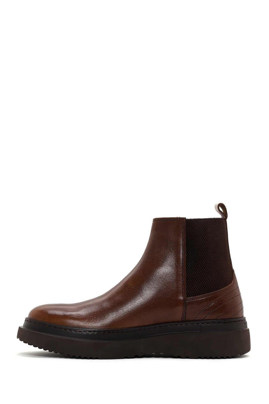 Men's Mink Thick Soled Leather Chelsea Boots